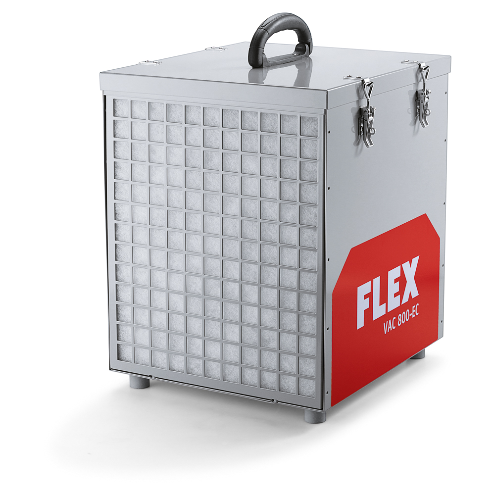 Flex-tools 501328 VAC 800-EC Filtre à air de construction, classe de  poussière M/H + filtre HEPA supplémentaire H14